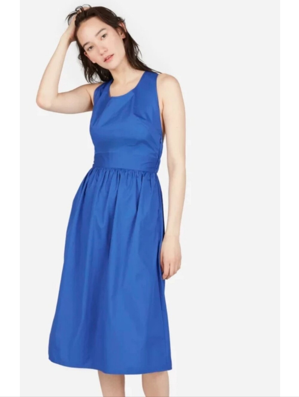 Everlane The Clean Cotton Cross-Back Dress  Size 4